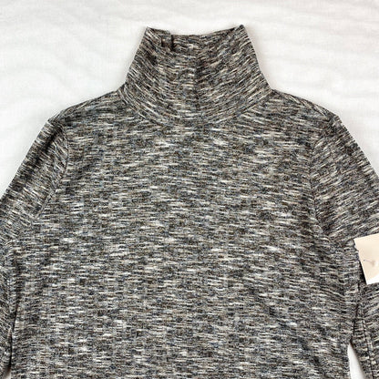 14th and Union gray Mélange Marled Rib Turtleneck long sleeve sweater medium NEW
