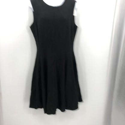 Theory NWT Round Neck Fit Flare Mini Shift Dress Sleeveless Black Size 12