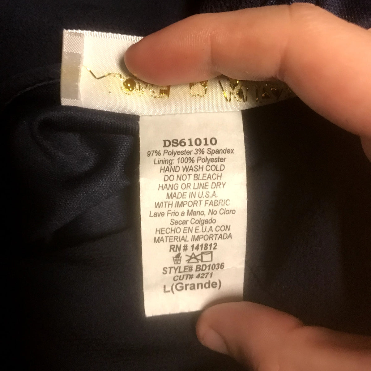 Love Kuza Navy Classic Crepe Shift A-line Dress Size Large