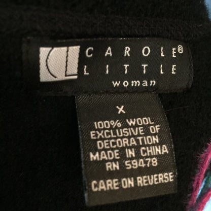 Carole Little Women’s Button-Up Coat Jacket Long Sleeved Wool Black Size Large
