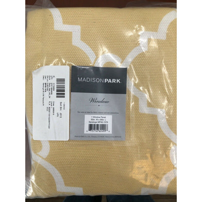 Madison Park Long Curtain Opaque Fretwork Panel LOT of 2 Pkg. 50" x 95" Saratoga