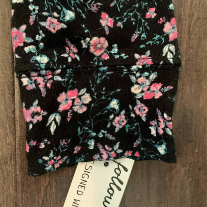 Ten Sixty Sherman Girls Black and Pink Floral Long Sleeve Top Sz Large NWT Soft