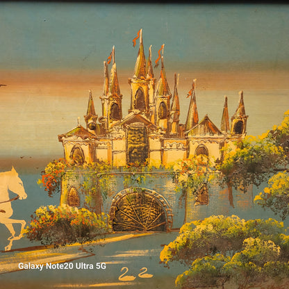 William Art Studio 1980s Light Up Carriage Castle Horse Fantasy Art FairyCore