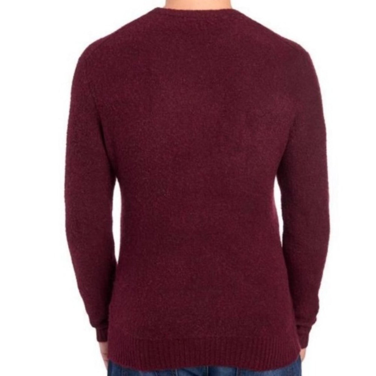 Michael Bastian Pullover Sweater Long Sleeve Crew Neck Boucle Beetroot Large