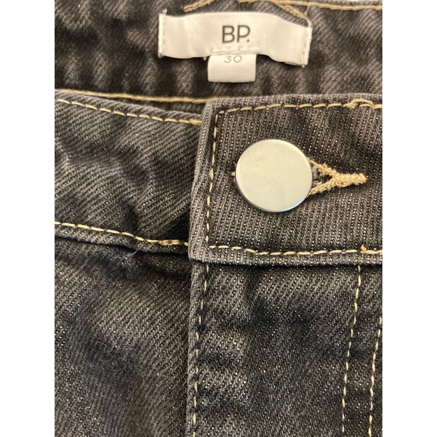BP Ripped Knee Raw Hem Distressed Zip Fly Denim Jeans Sz 30 in Vintage Black NWT