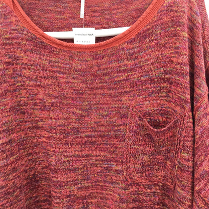 Free People Prism Space Dye Sweater Pullover Sweater Oversized Raw Hem Medium