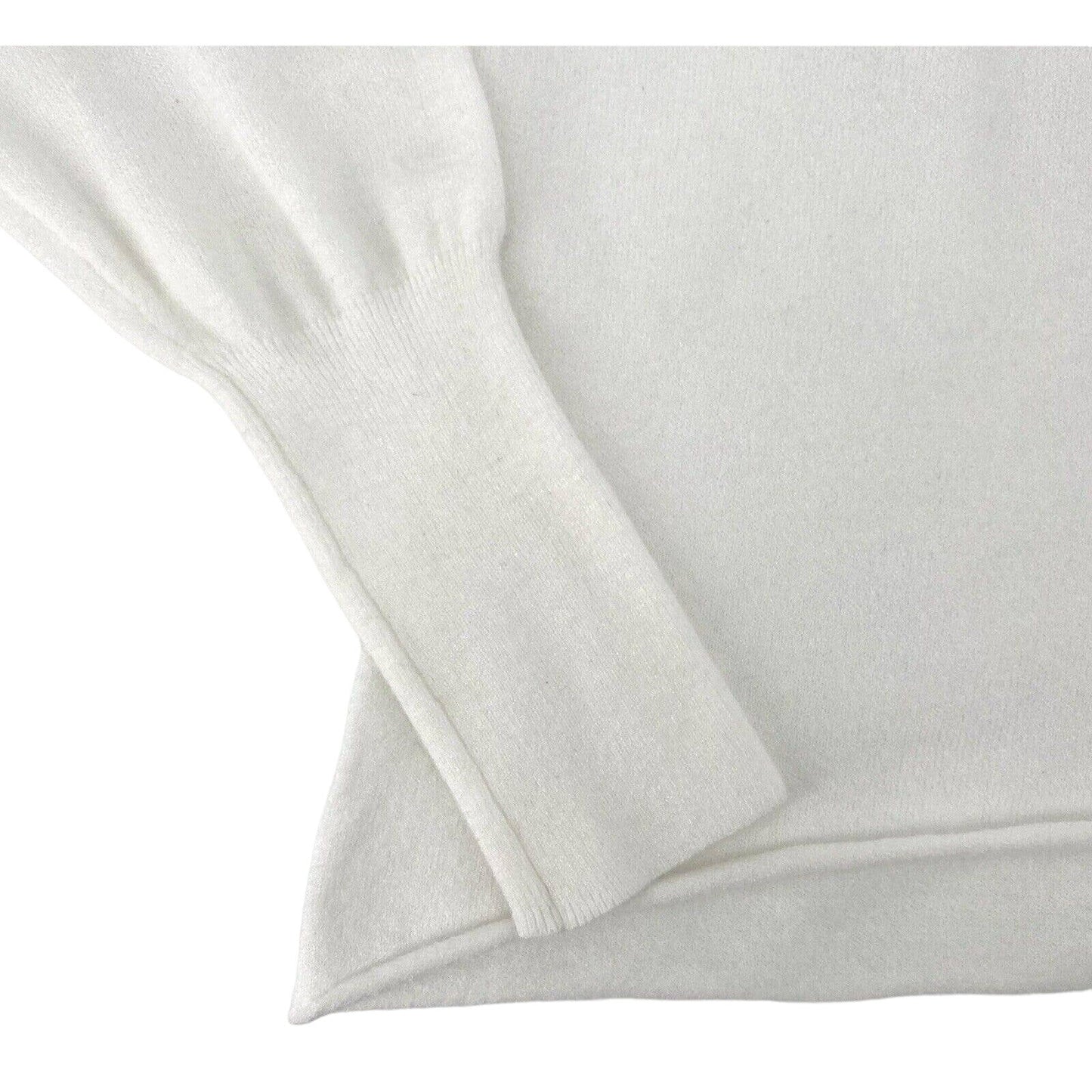 Leith NWT Raw Edge Roll Hem Turtleneck Pullover Sweater Size 2X Ivory NWT