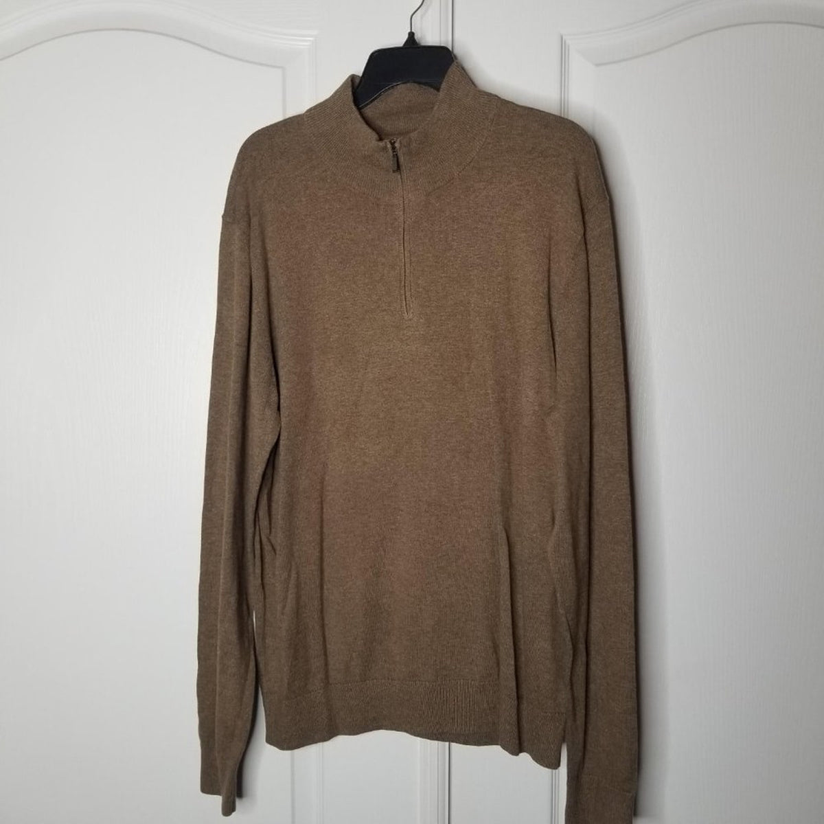 NWT Wallin Bros Pullover Sweater Long Sleeve Mock Neck Brown Shitake X-Large zip