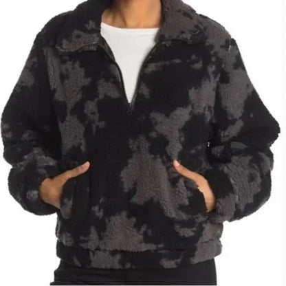 SAGE Collective Jetsetter Faux Shearling Zip Jacket XL/Extra Large Black NWT