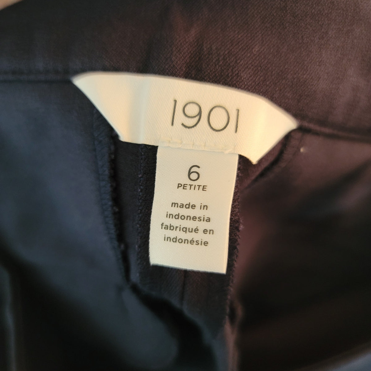 Nordstrom NEW pullon 1901 Navy Night Size 6 Petite Cropped Stretchy Pants slacks