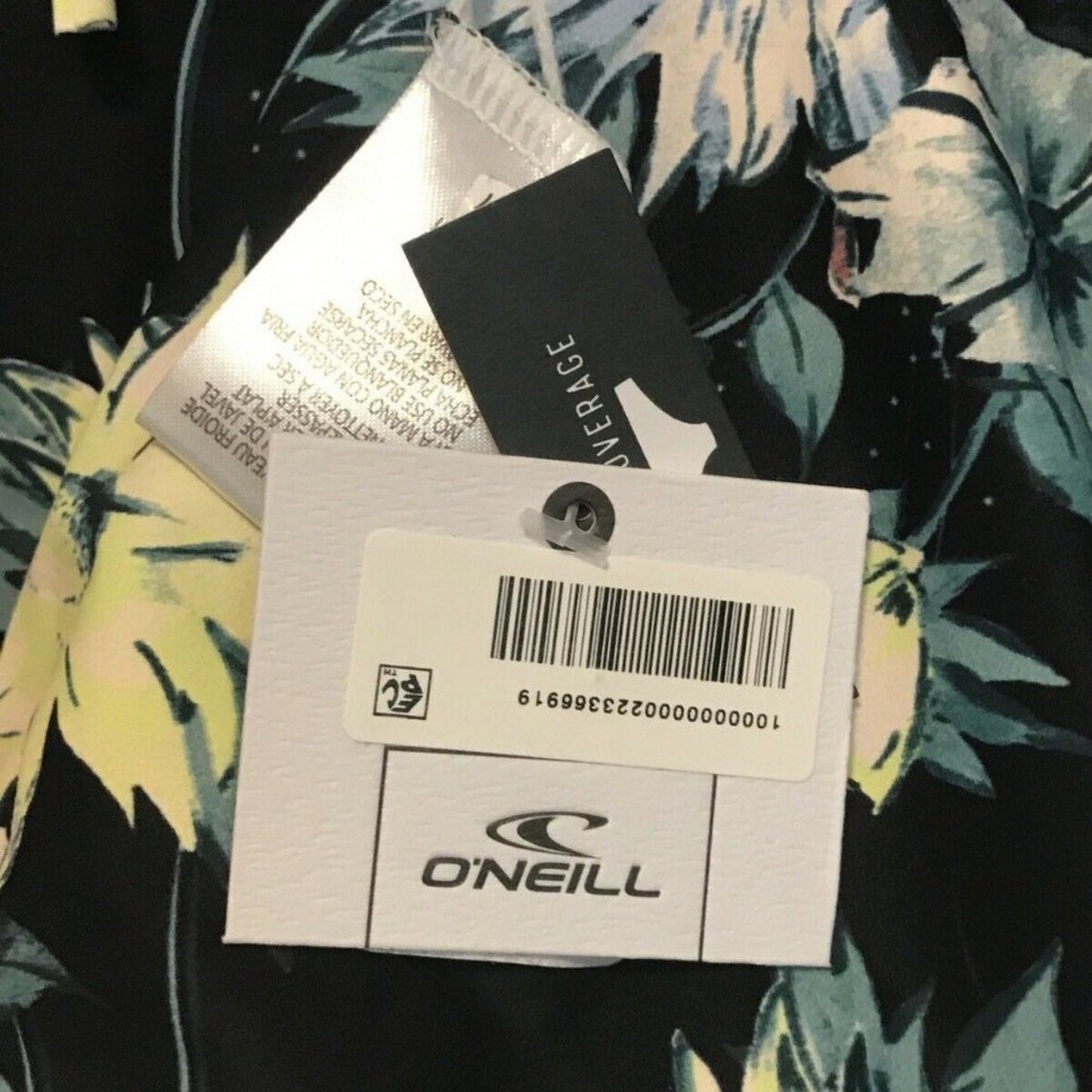 O'Neill Dahlia Floral Open Back Lace Up One Piece Size Medium