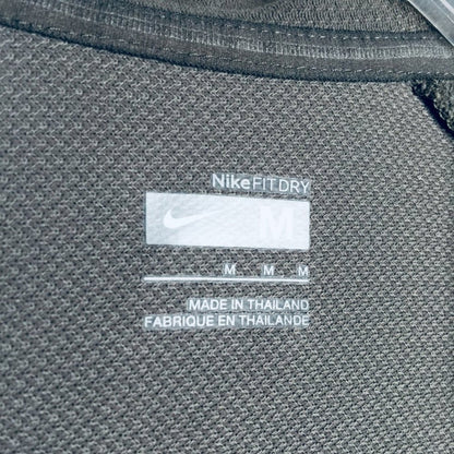 Nike Fit Dry Short Sleeve T-Shirt Collared 1/4 Button Gray / Red Size Medium