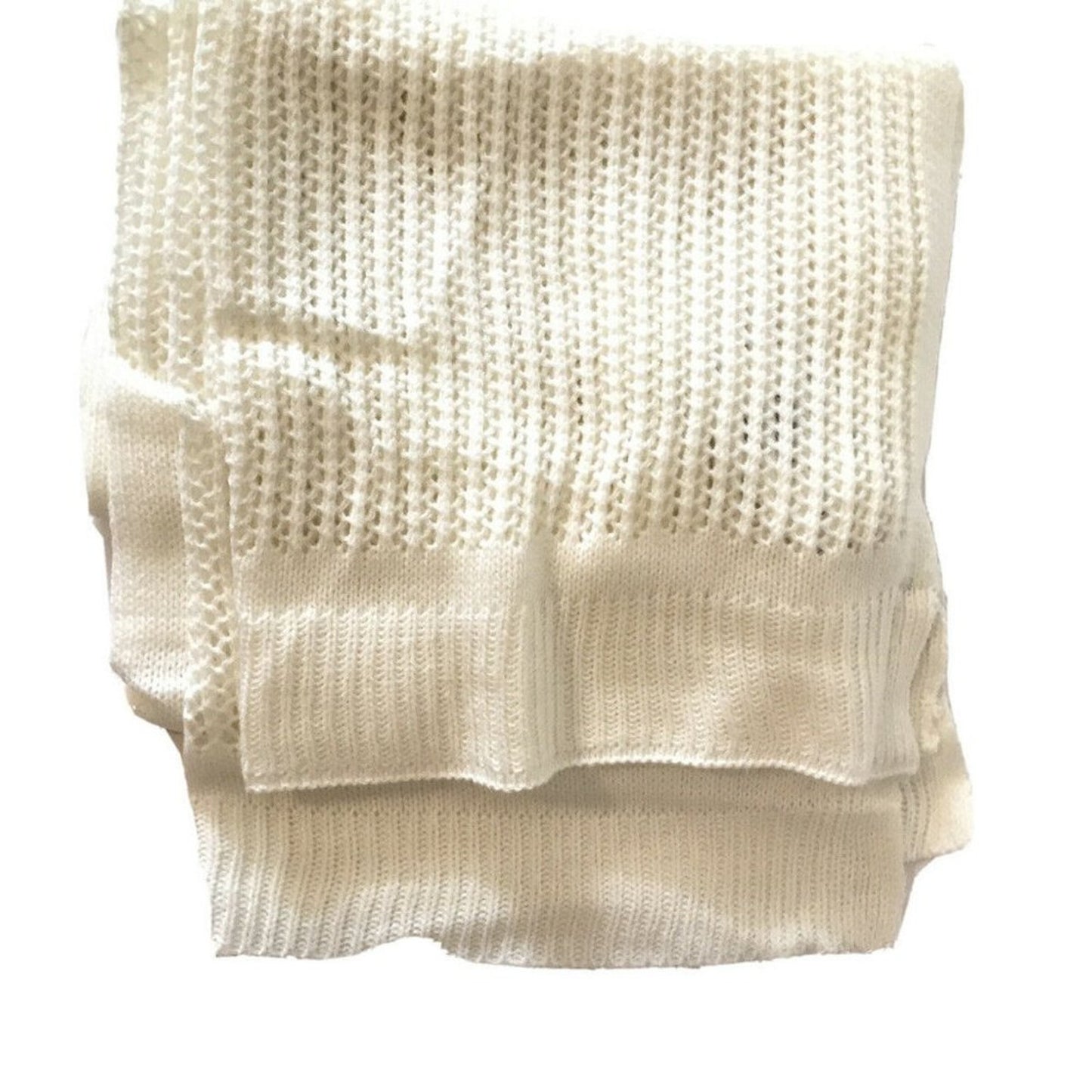 DKNY NEW Cream Knitted Soft Open Blocked Scarf Cozy Soft Shawl cover Up