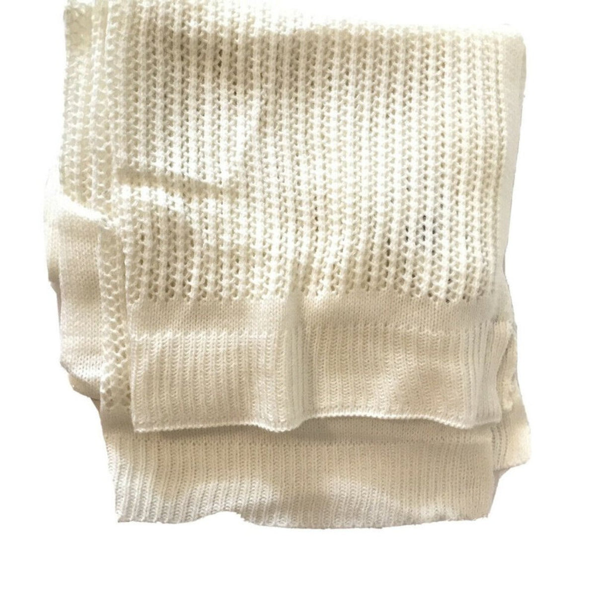 DKNY NEW Cream Knitted Soft Open Blocked Scarf Cozy Soft Shawl cover Up