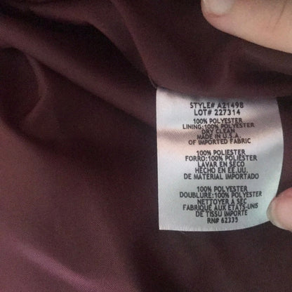 Betsy & Adam Wine Red Tiered Ruffle A-Line Dress 4 Cocktail Evening Short Layers