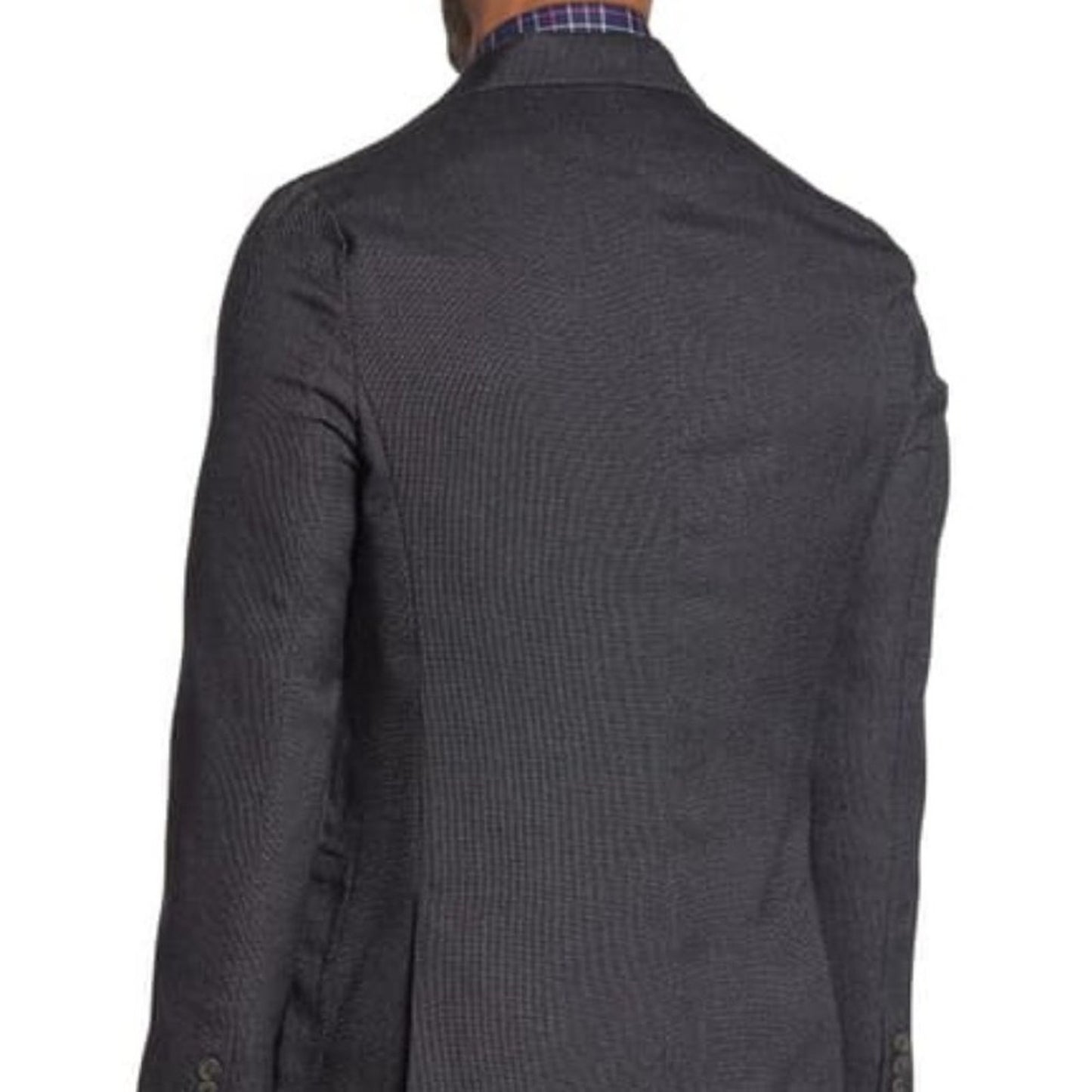 Report Collection Pin Dot Woven Blazer Side Vents Extra Large XL Casual NEW Gray