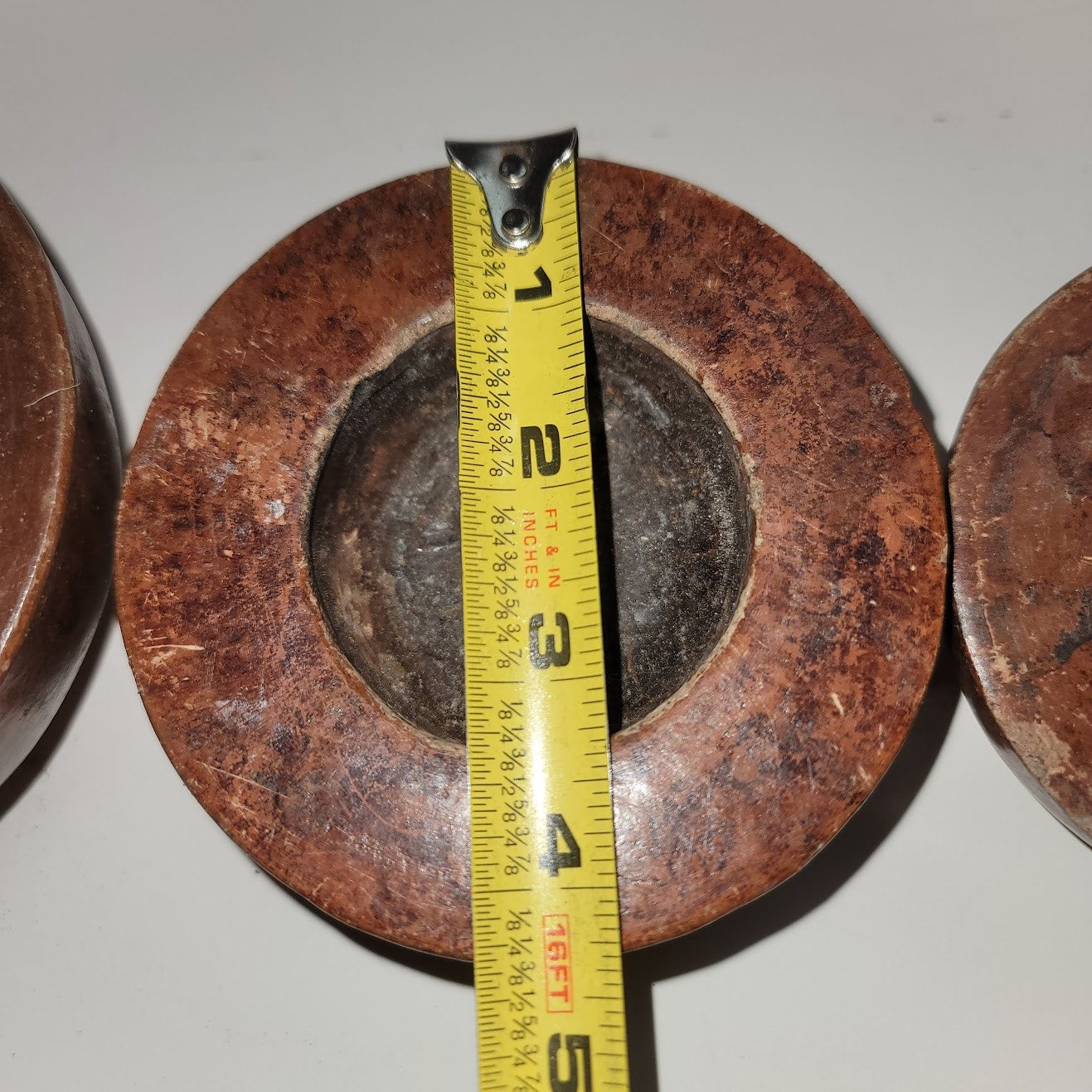 3 PIECE set handmade clay smudge pots incense bowl Candle holders MCM Vessel