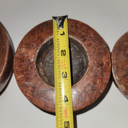 3 PIECE set handmade clay smudge pots incense bowl Candle holders MCM Vessel