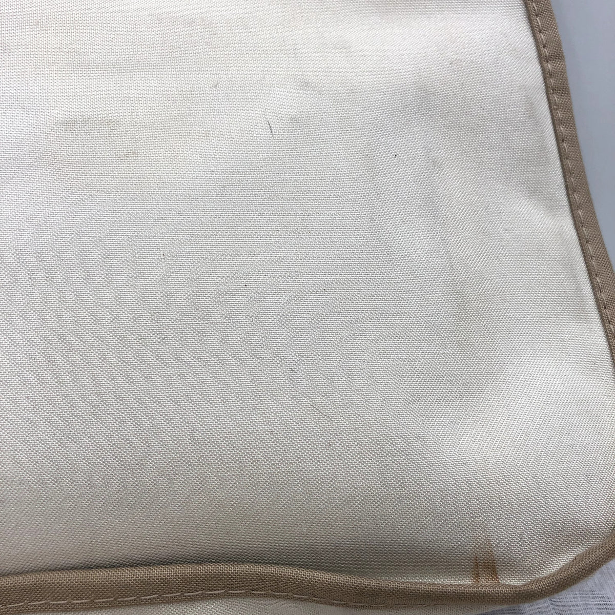 American Eagles Vintage Brown Cream Canvas Bag with Wooden Handles Top Handle