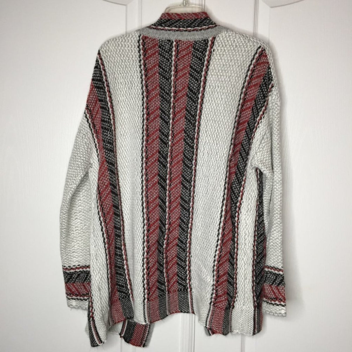 Cato Tribal Open Front Cardigan Sweater Long Sleeve Geometric Multicolor BOHO XL