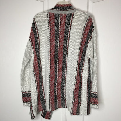 Cato Tribal Open Front Cardigan Sweater Long Sleeve Geometric Multicolor BOHO XL
