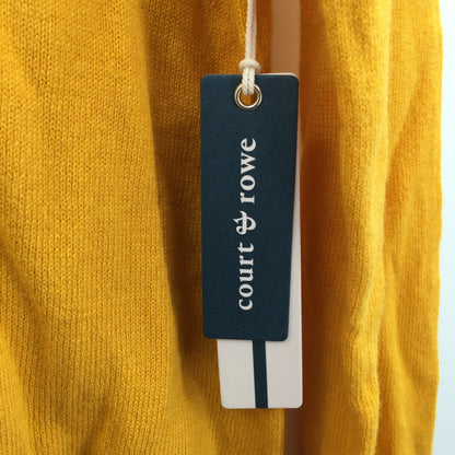 Courte & Rowe Voila Fine Guage Pullover Sweater Lightweight Yellow Size Small