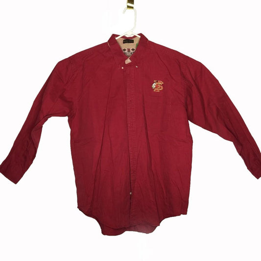 Bao Resort Button-Down Shirt Long Sleeve Florida State University FSU Logo XL