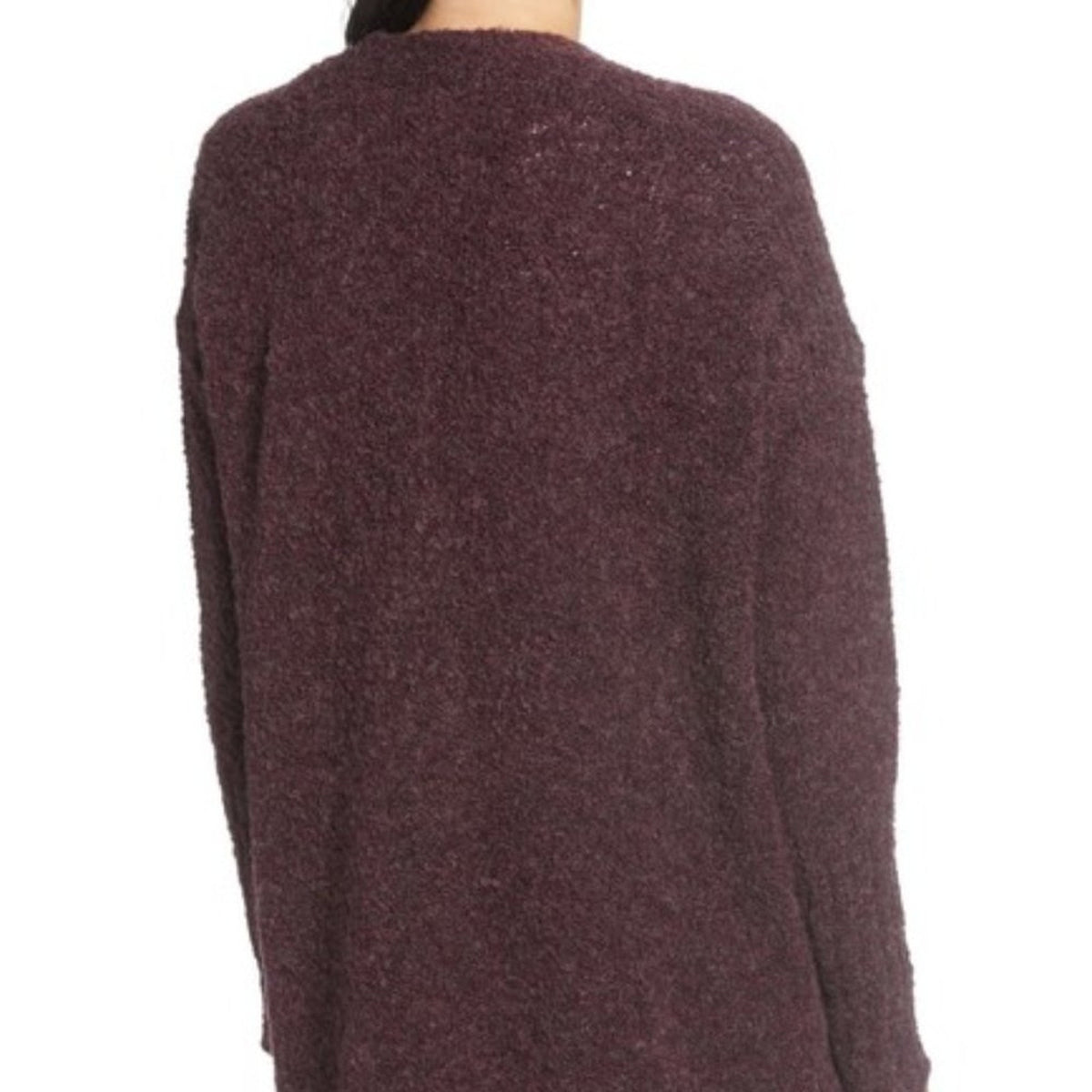 Treasure & Bond Open Front LONG Cardigan Sweater Long Sleeve Front Pockets Large