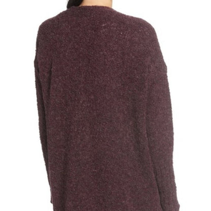 Treasure & Bond Open Front LONG Cardigan Sweater Long Sleeve Front Pockets Large