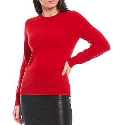 NWT 1901 Pullover Sweater Shoulder Button Crewneck Long Sleeve Red Size Small