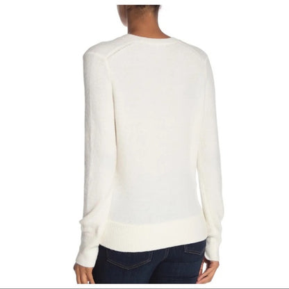 Madewell Sweater Medium Antique Cream NEW Wool & Alpaca Blend Surplice V-Neck