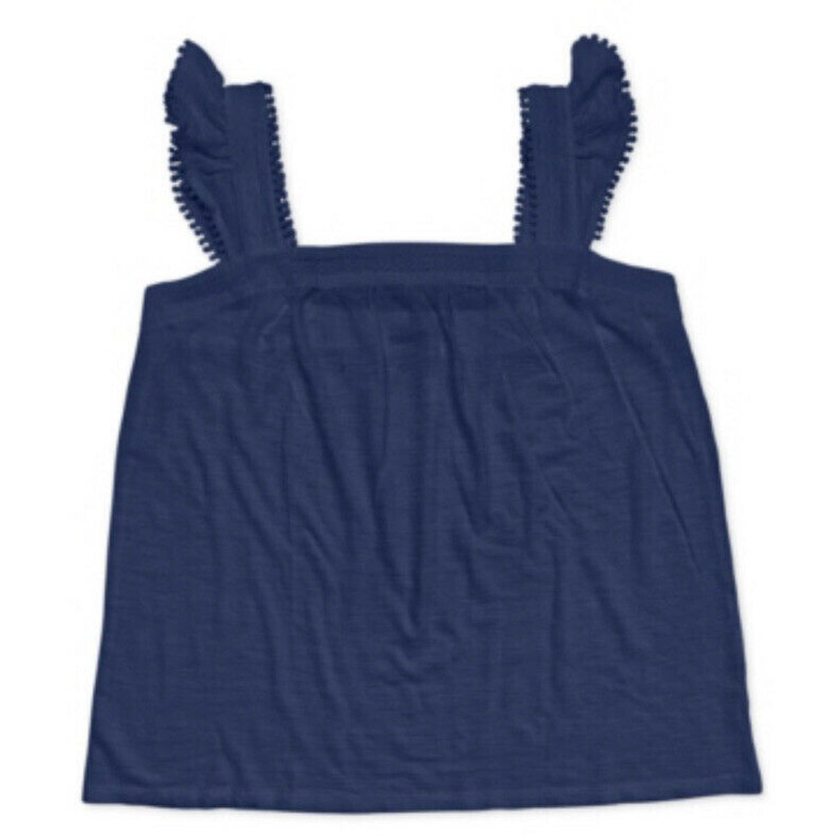 Style Co NWT Women’s Sky Dream Blue Embroidered Flutter Sleeve Tank Top Medium