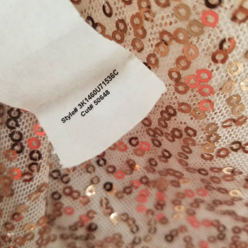 Metaphor Gold Sequin Sleeveless Camisole tank Top Large NEW SHEER Cocktail Club