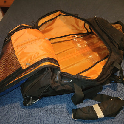 Sigg Large Rolling suitcase duffel shoulder strap LUGGAGE  bag Travel 2 Piece