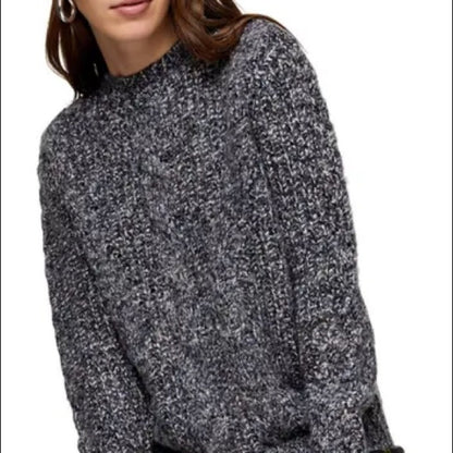 Topshop NWT Vertical Cable Knit Crewneck Sweater Size 4-6