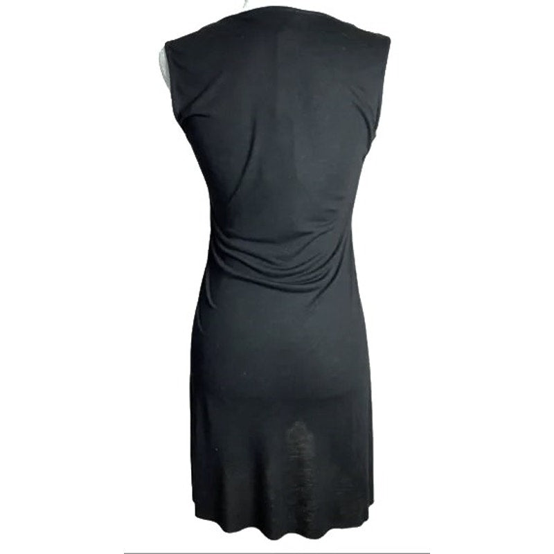 AllSaints Jayda Jersey Front Wrap Sleeveless Mini Dress Size Small in Black NWT