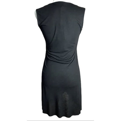 AllSaints Jayda Jersey Front Wrap Sleeveless Mini Dress Size Small in Black NWT