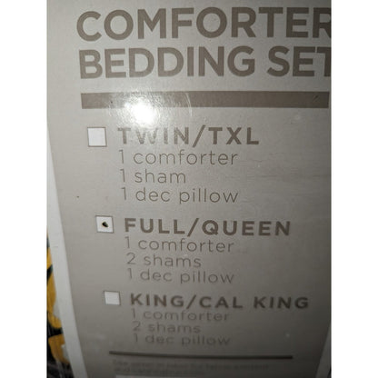 Mi Zone Allison Duvet Floral Design 4 Piece Comforter Set Yellow Full Queen
