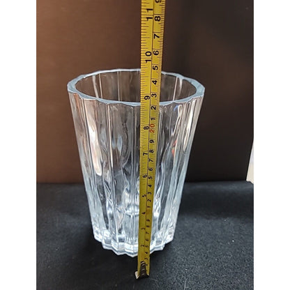 Marquis by Waterford Crystal Vase Oval 9" Tall Classy GLASS RIPPLE