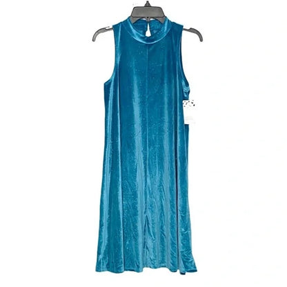 HARPER CANYON Kids' Sparkle Velour Dress XL Extra Large 14/16 Teal Ocean NWT