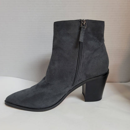 14th Union Size 9 boots booties Gray Charcoal Side Zip Block Heel Pointy Toe