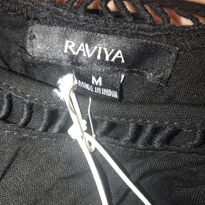 Raviya NEW Black Crochet Dress Swim Cover Size Medium