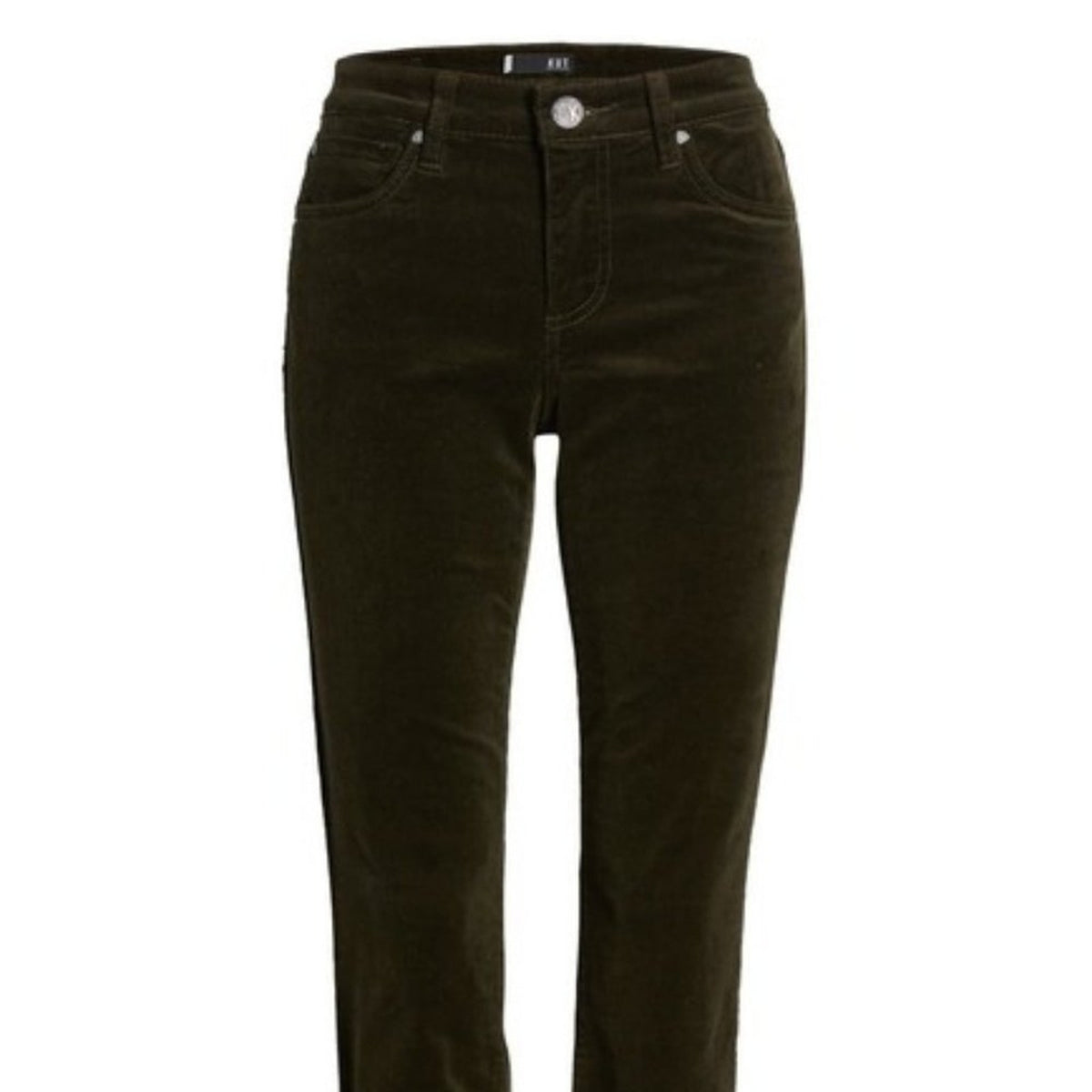 KUT From the Kloth Diana Stretch Corduroy Skinny Pants Zip Fly Mid Rise Brown 8