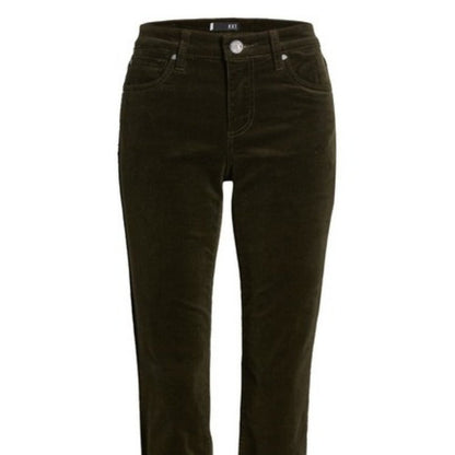 KUT From the Kloth Diana Stretch Corduroy Skinny Pants Zip Fly Mid Rise Brown 8
