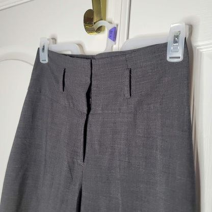 Worthington 1980s Size 8 Gray ultra wide cuffed pants 31" long high waisted