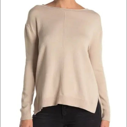 Catherine Malandrino NWT Seamed Long Sleeve Sweater Alpine Birch Size XL