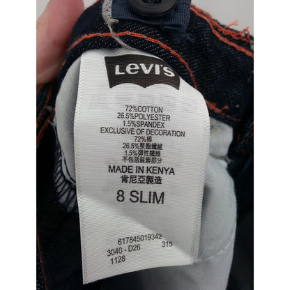 Levi's Boot Cut Adjustable YOUTH Stretch Denim Size 8 Slim NWT Jeans Embroidered
