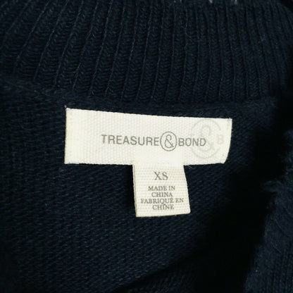 Treasure & Bond Distressed Pullover Sweater Long Sleeves Crew Neck X-Small NWT