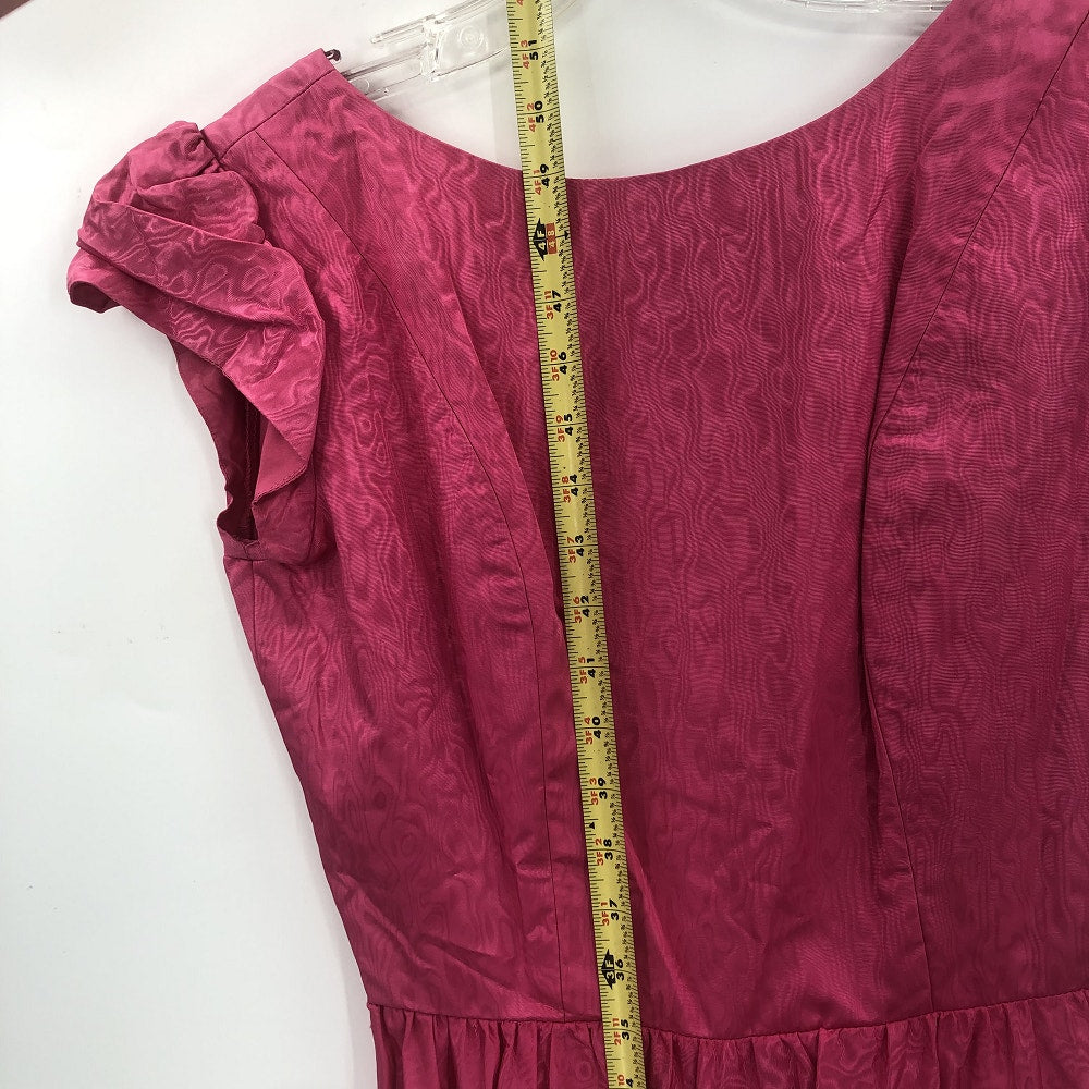 Dessy Creations VINTAGE Round Neck Fit Flare Party Dress Cap Short Sleeves SZ 10
