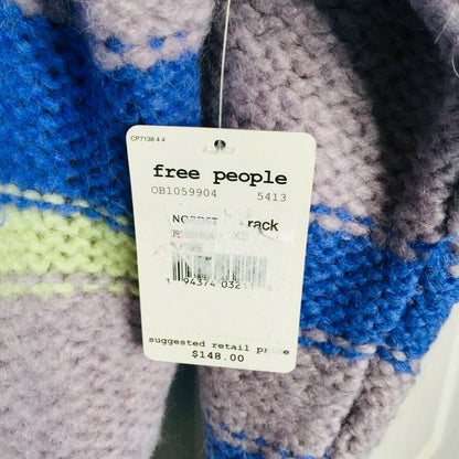Free People Fine Time Knit Cardigan Sweater Long Drop Shoulder Sleeves X-Small